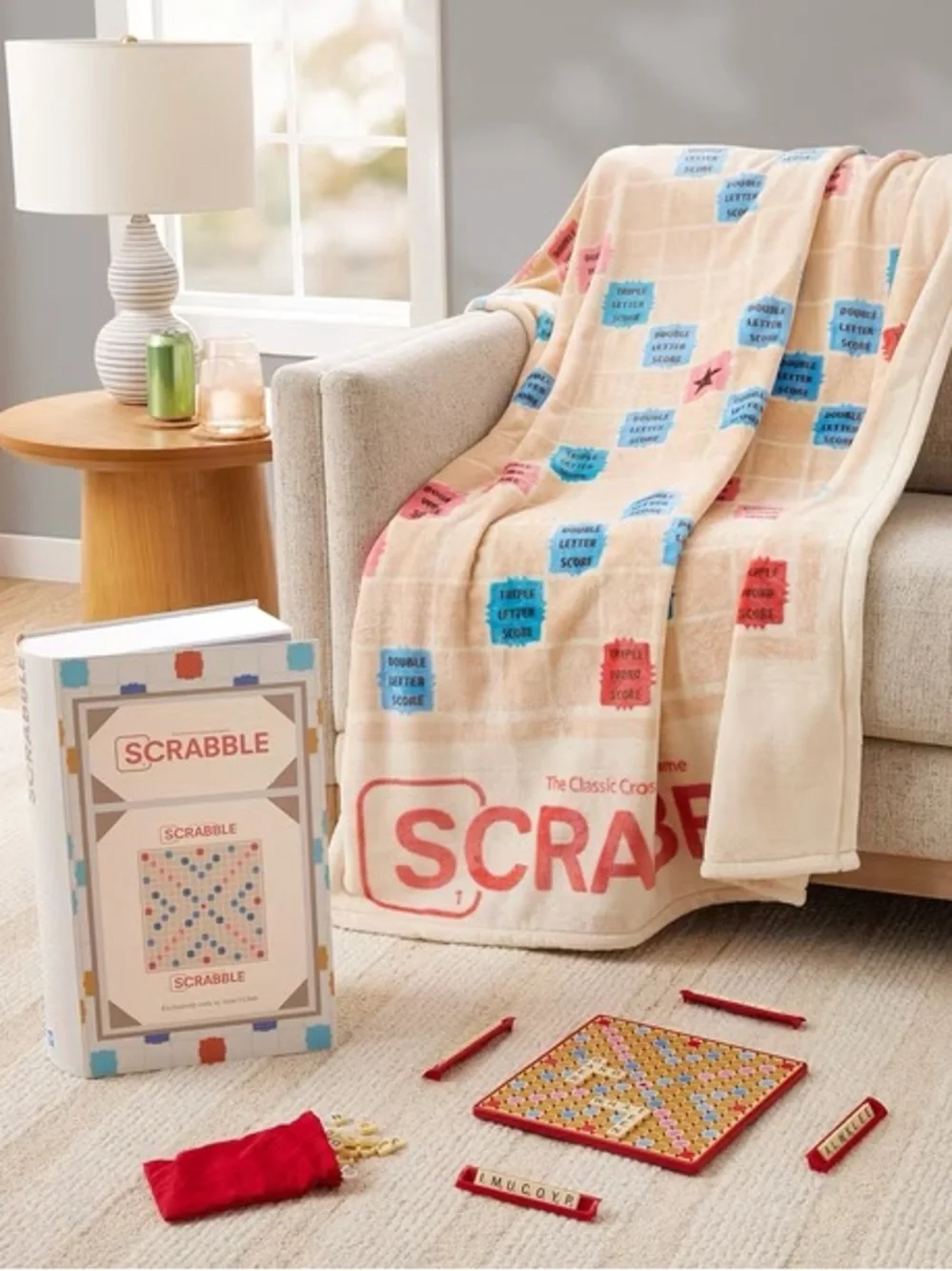 Scrabble Licensed Classic Boxed Board Game Silk Touch Throw, 50